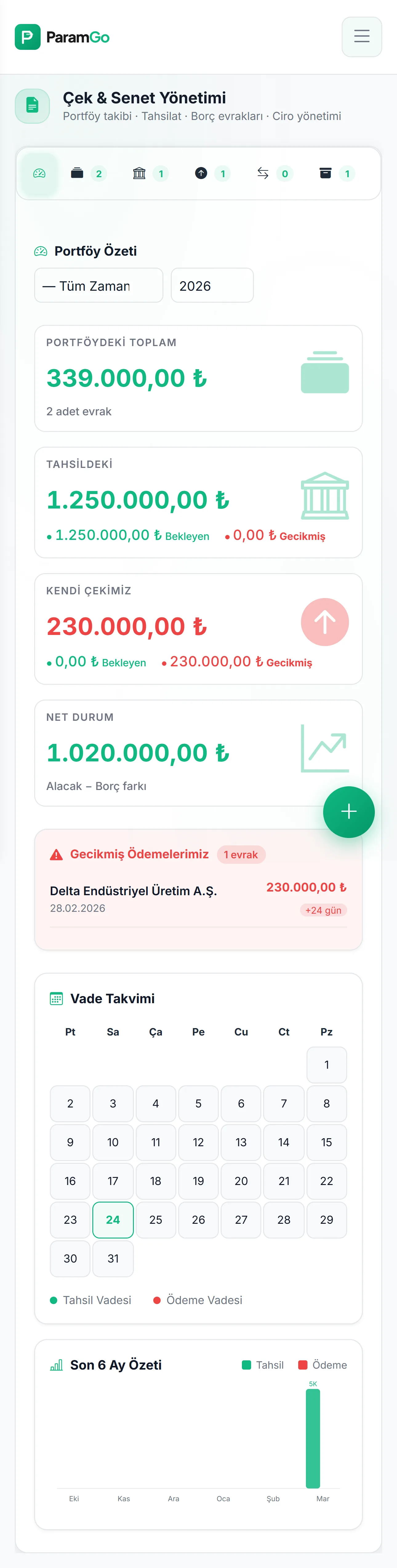 ParamGo Çek & Senet - Mobil